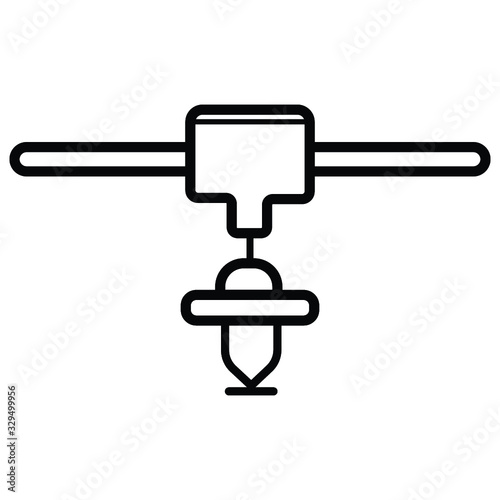 Physical Pendulum line icon vector