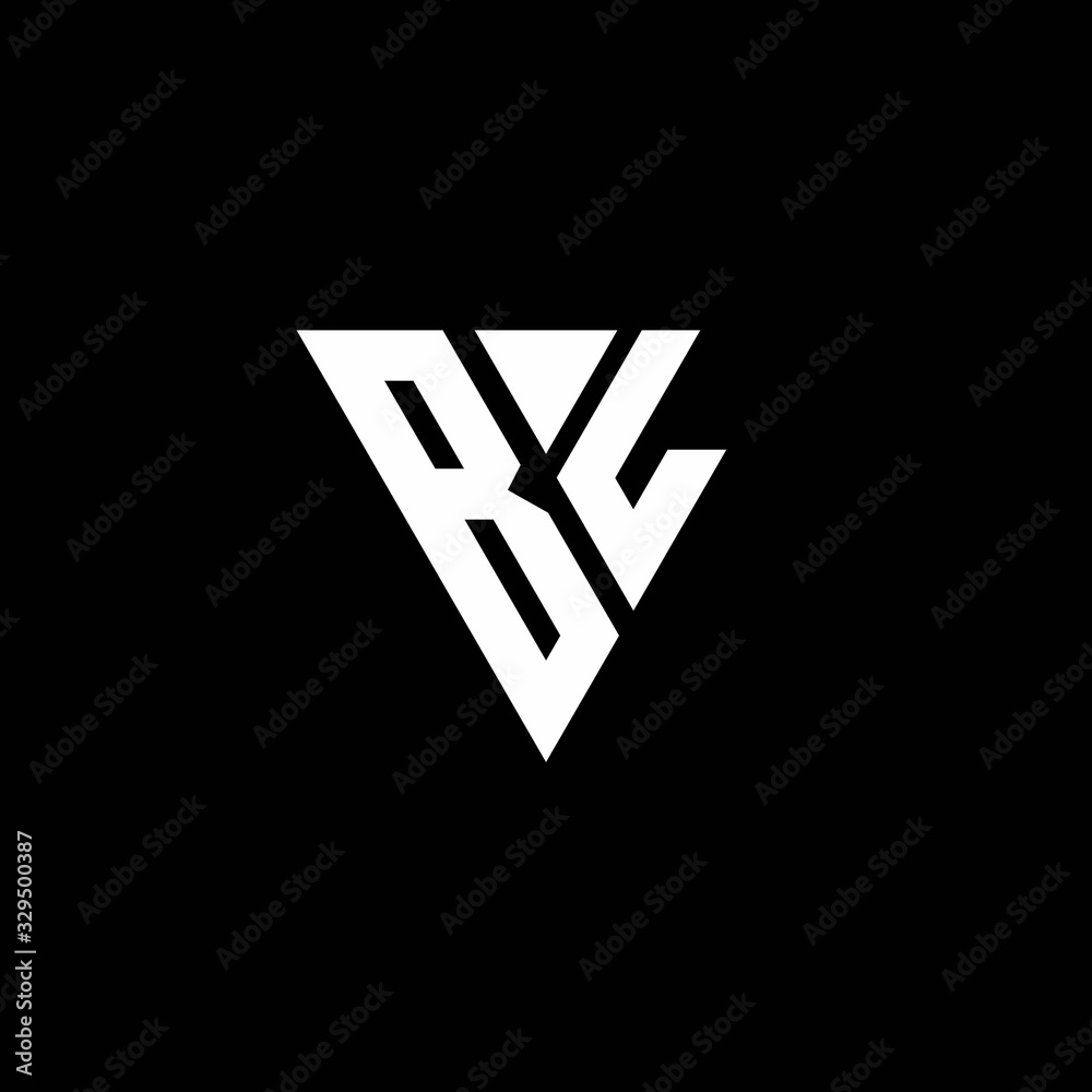 BL Logo letter monogram with triangle shape design template BL Logo letter monogram with triangle shape design template