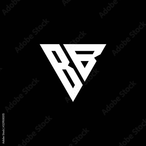 BB Logo letter monogram with triangle shape design template