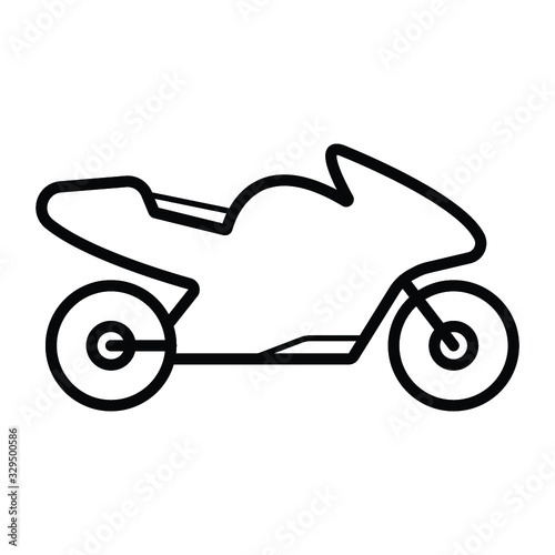 Flat motorcycle icon vector illustration