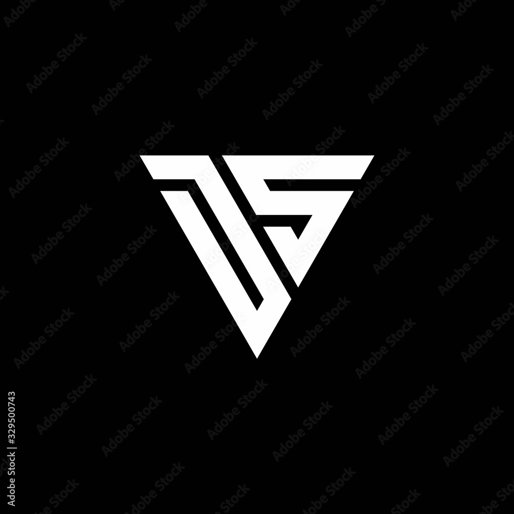 DS Logo letter monogram with triangle shape design template DS Logo letter monogram with triangle shape design template