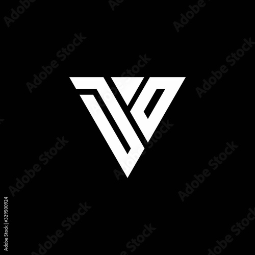 Free Download DO Logo letter monogram with triangle shape design template - GFXLoad