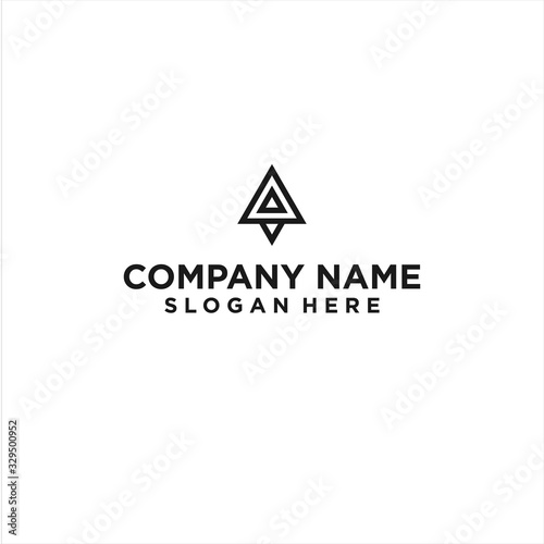 Rocket line logo icon design vector