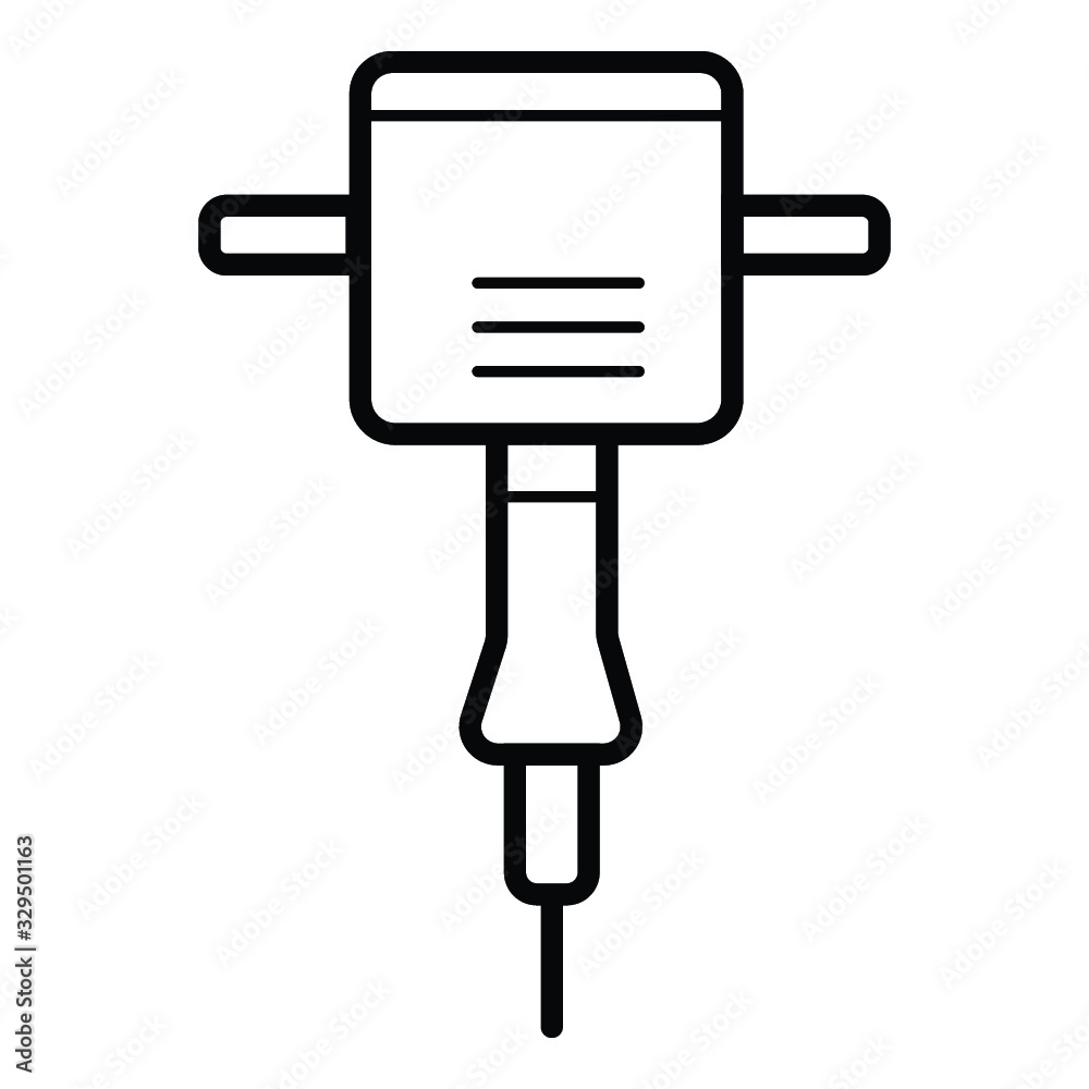 Construction jackhammer icon vector illustration Construction jackhammer icon vector illustration