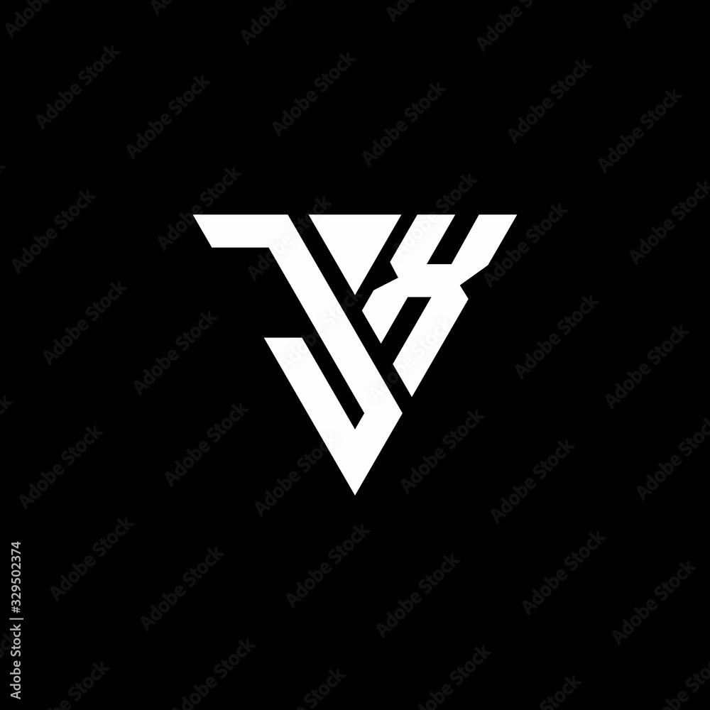 JX Logo letter monogram with triangle shape design template JX Logo letter monogram with triangle shape design template