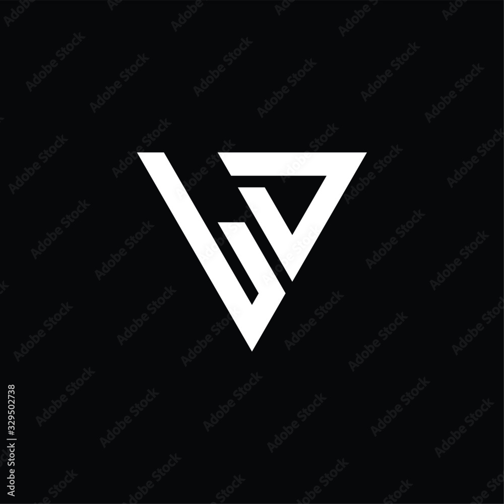 LD Logo letter monogram with triangle shape design template LD Logo letter monogram with triangle shape design template