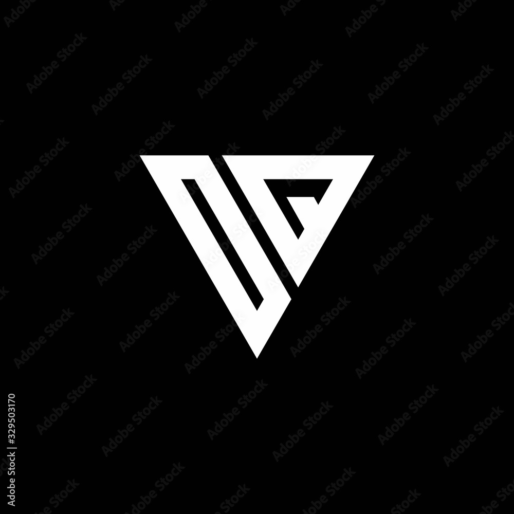 OQ Logo letter monogram with triangle shape design template OQ Logo letter monogram with triangle shape design template