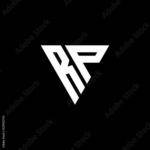 Free Download RP Logo letter monogram with triangle shape design template - GFXLoad