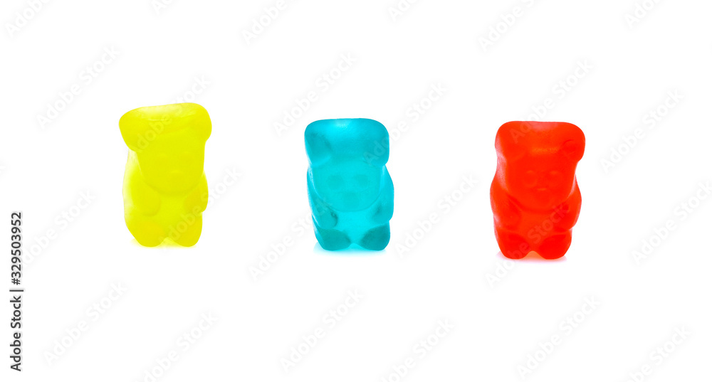 © Buratsakorn - Jelly bears candies isolated on white background. © Buratsakorn - Jelly bears candies isolated on white background.