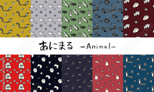 set of seamless animal patterns_02