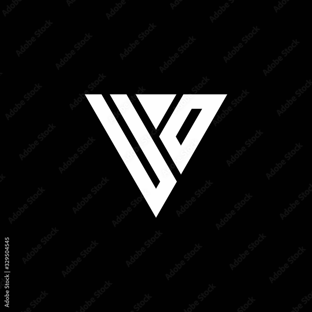 UO Logo letter monogram with triangle shape design template UO Logo letter monogram with triangle shape design template
