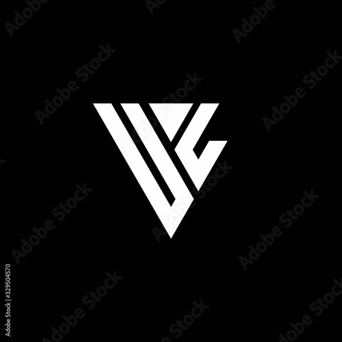 UL Logo letter monogram with triangle shape design template