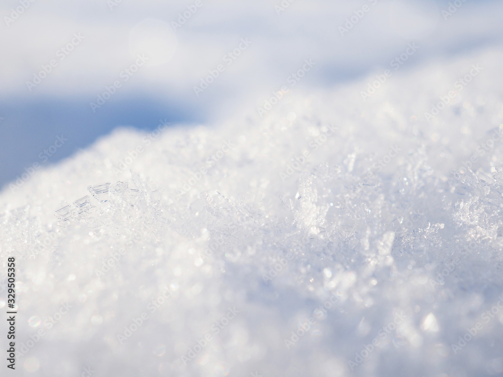 White snow and clear ice. Background White snow and clear ice. Background