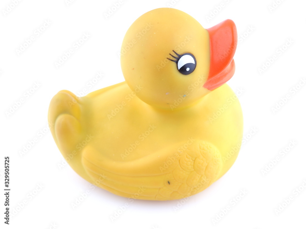 yellow rubber duck on a white background yellow rubber duck on a white background
