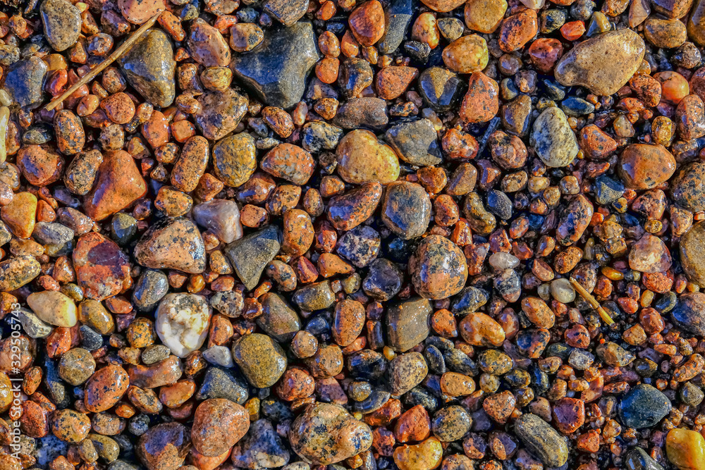 Sea stones on the beach Sea stones on the beach