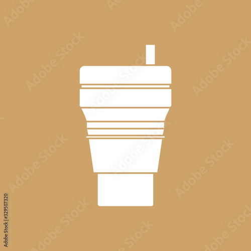 Vector folding coffee Cup Silicone collapsible cup