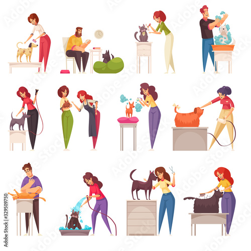 Grooming Icons Set