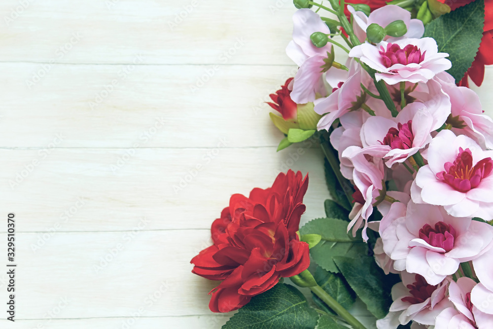 Fotografie Beautiful flowers isolated on white background