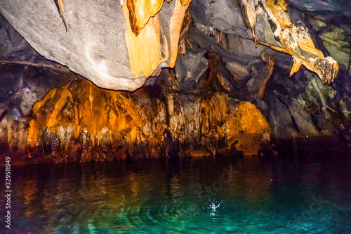 Cave in Underground river national park, Palawan, Philippines. photo