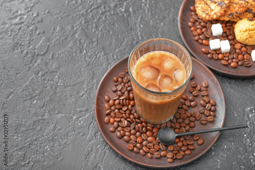 Refreshing iced coffee drin...