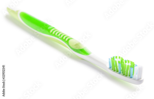 Tooth brush on white background