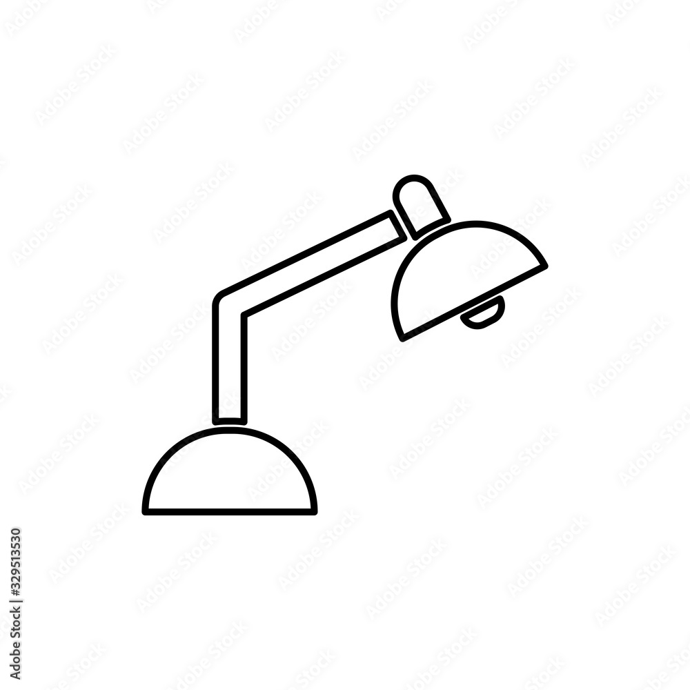 Obraz premium Desk lamp icon. Design template vector 
