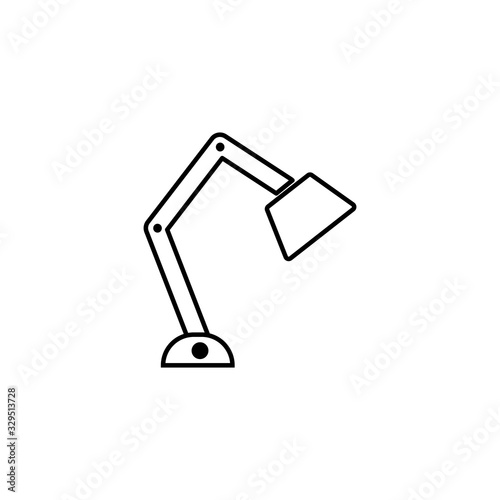 Desk lamp icon. Design template vector 