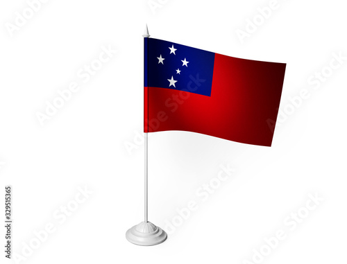 Free Download World desk flag waving 3D rendering isolated white background  - GFXLoad