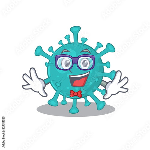 Super Funny Geek corona zygote virus cartoon character design