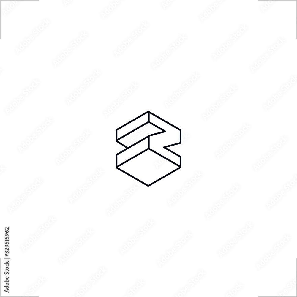 geometric Z letter logo cube design - obrazy, fototapety, plakaty 