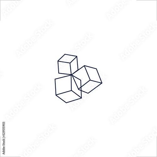 cube logo geometric box design