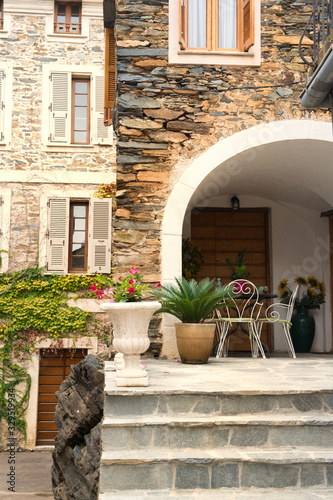 Fotografia, Obraz Corsica houses in Penta di Casinca