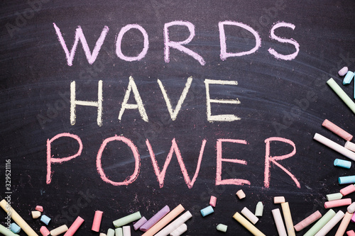 word have power written in chalk