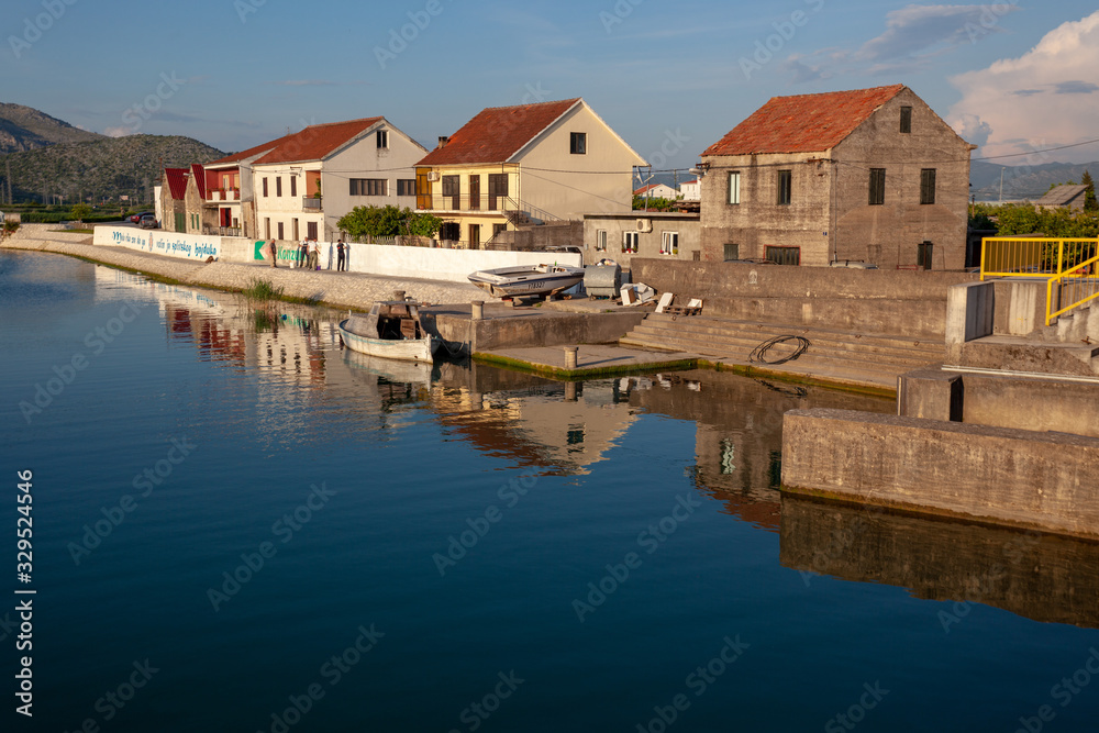 Opuzen town on the Neretva delta, Croatia
