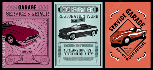 Retro Auto Tyre Poster