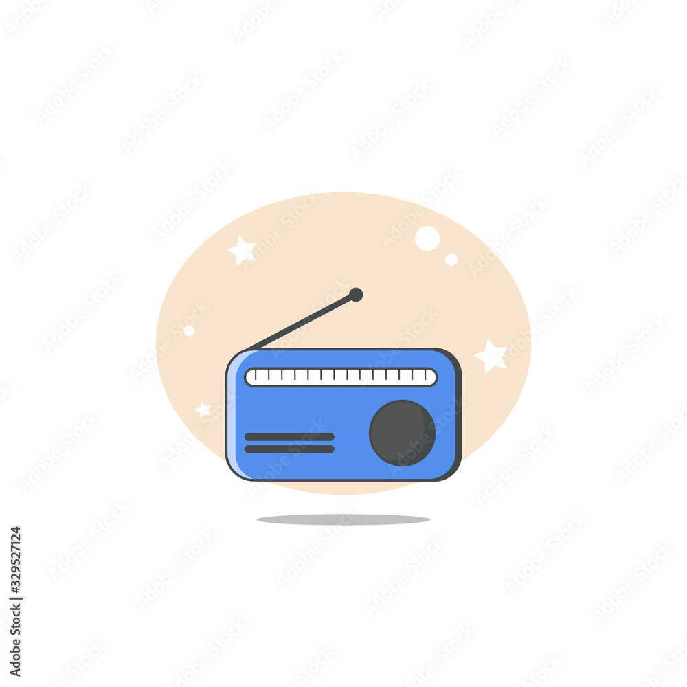 Fototapeta premium Radio flat icon design element