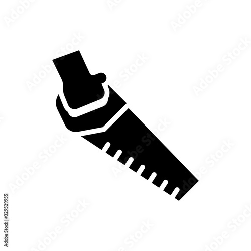 Handsaw Vector Icon Glyph Style Illustrations 