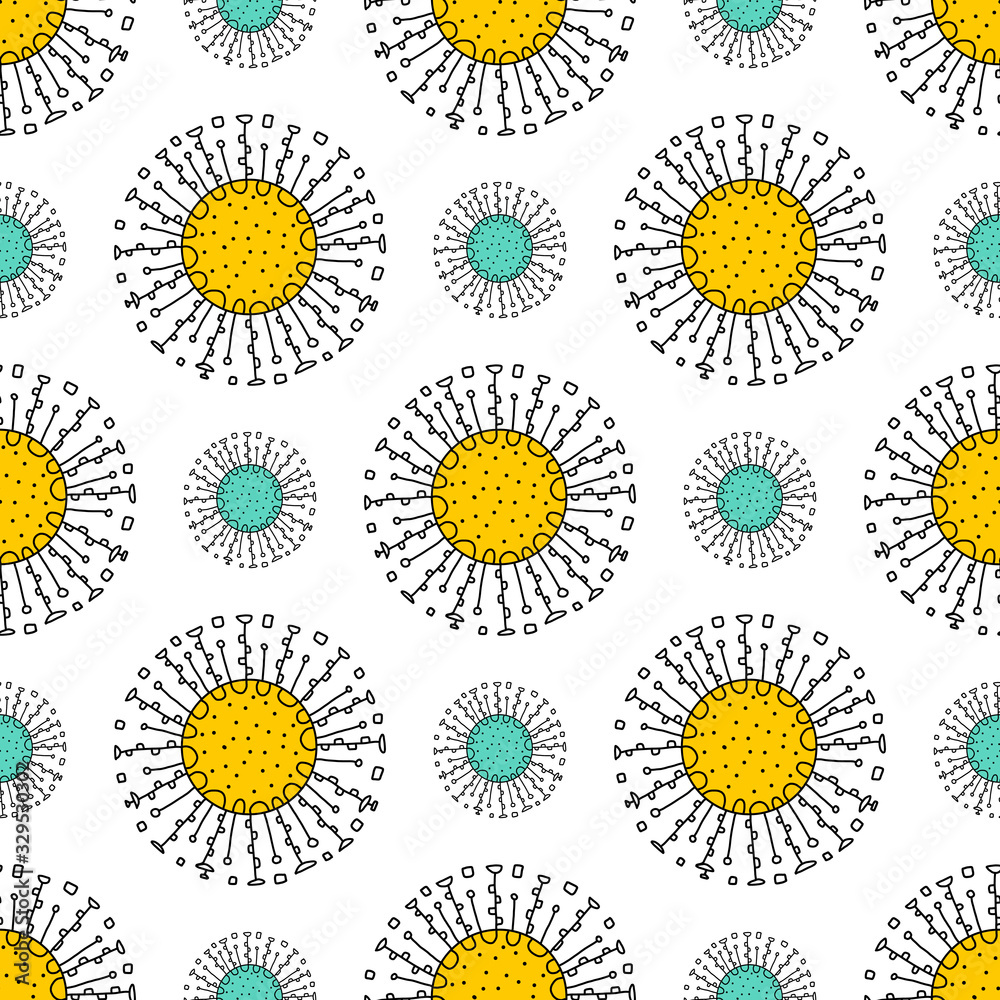 Doodle hand drawn dandelion flowers.yellow and black. Vector seamless minimalistic pattern. Infinite pattern for Wallpaper, fill patterns, web page background, textures. Drawn, botany Doodle hand drawn dandelion flowers.yellow and black. Vector seamless minimalistic pattern. Infinite pattern for Wallpaper, fill patterns, web page background, textures. Drawn, botany