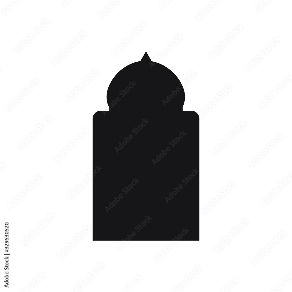 Islamic windows and door icon symbol. vector illustration Islamic windows and door icon symbol. vector illustration