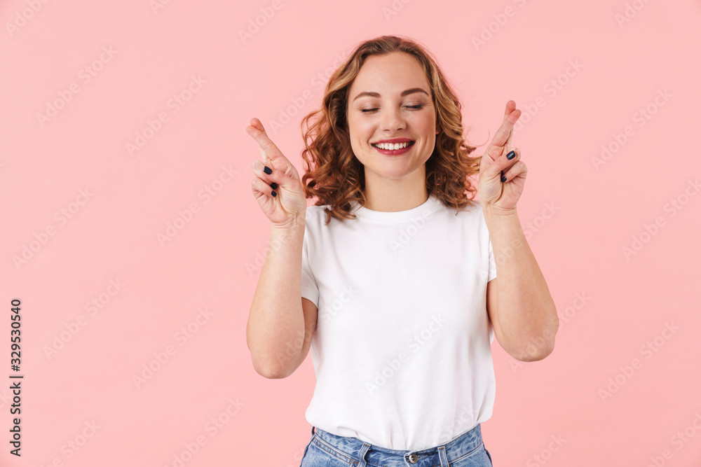 Positive cute young pretty woman Positive cute young pretty woman