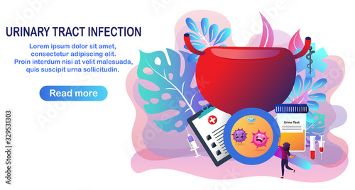 Human Bladder ,cystitis with flat style.EPS10