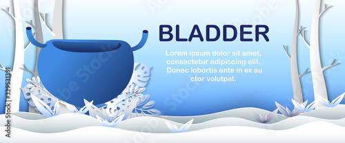 Human Bladder ,Technology with flat style.EPS10