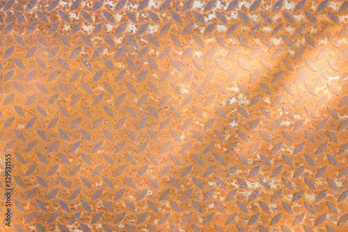 grunge rust diamond plate metal texture background
