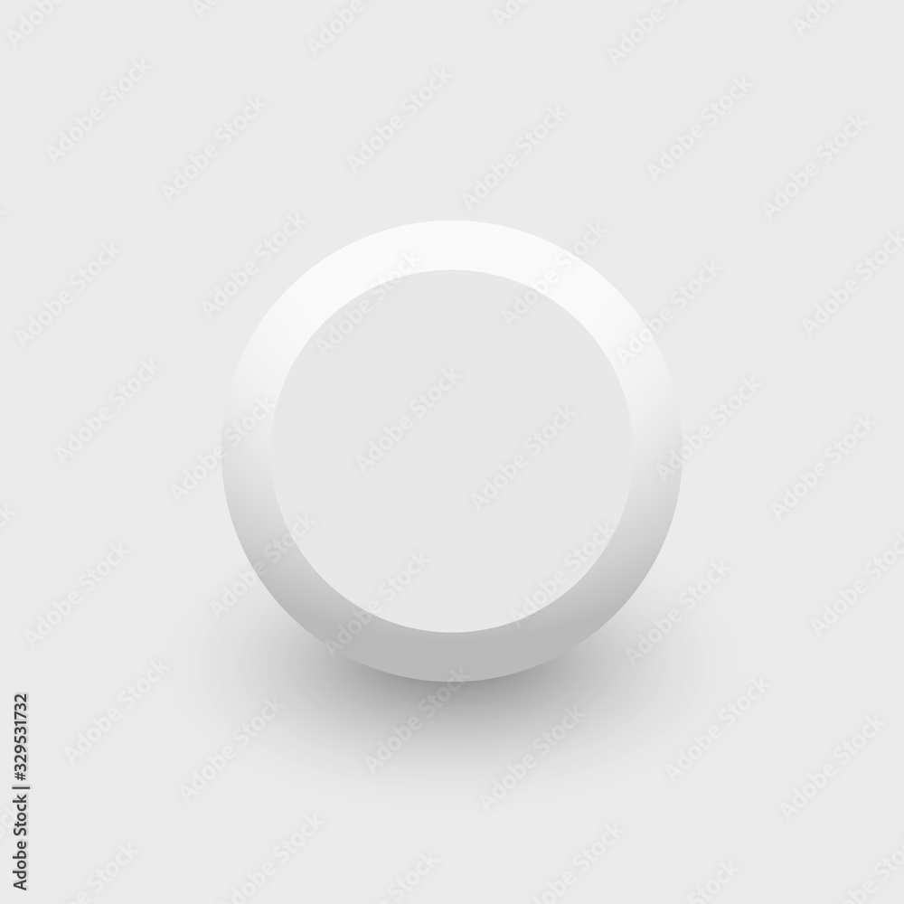 White circle. Round button. Vector illustration. White circle. Round button. Vector illustration.