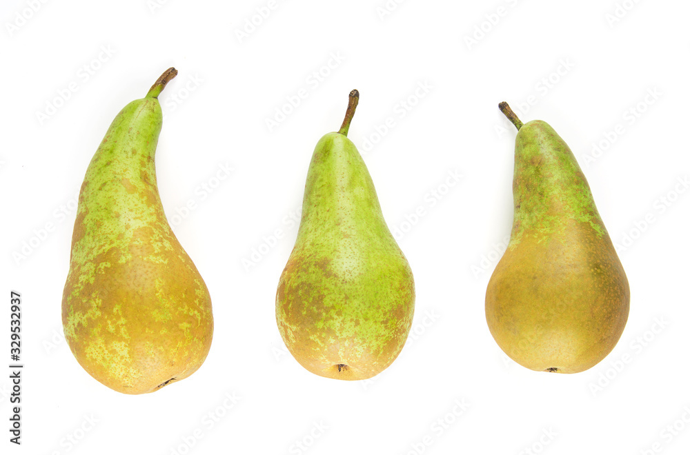 Fresh green pear isolated on white background. Fresh green pear isolated on white background.