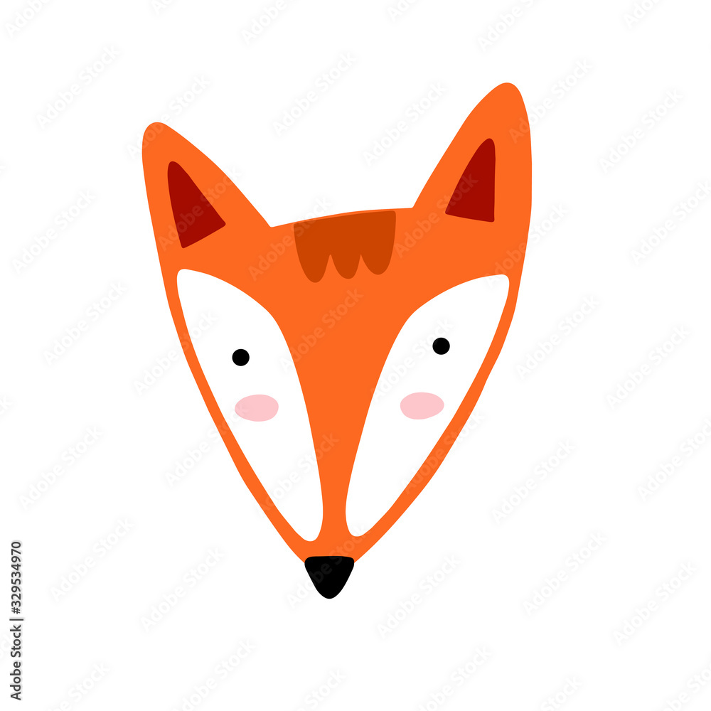 Obraz premium Cute cartoon animal vector illustration. Abstract icon for baby posters, art prints, fashion apparel or stickers.