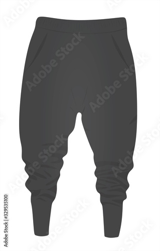 Grey harem pants. vector illustration