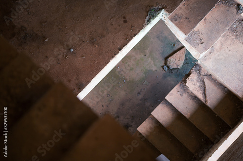 Staircase in abandonded building in Dschang