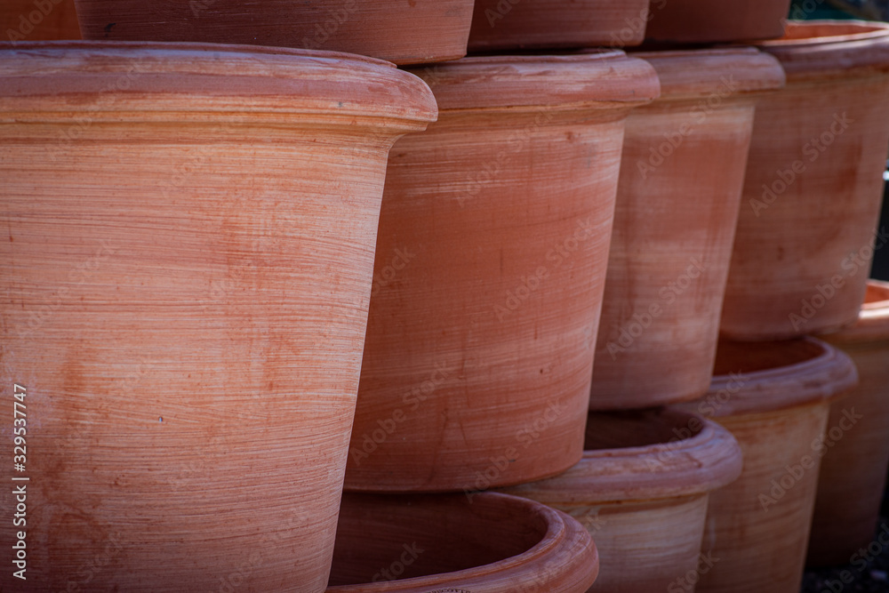 clay or terracota flowerpots for the garden clay or terracota flowerpots for the garden