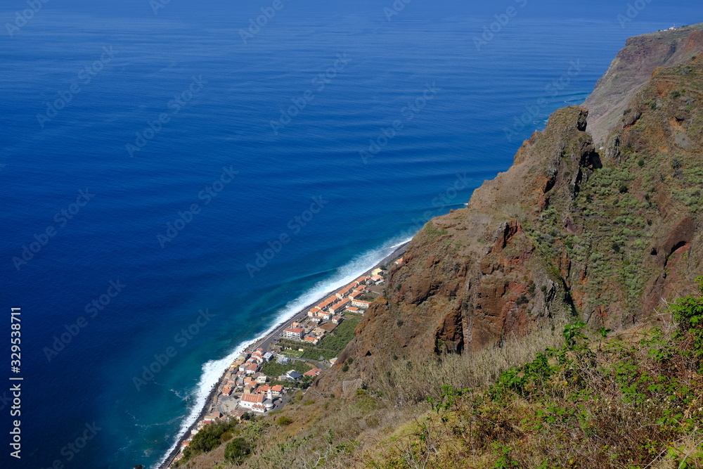 Paul Do Mar and cliffs, Madeira Island, Portugal